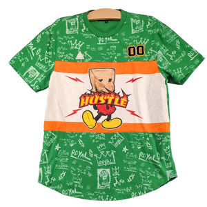 M. Society Mad City Men's Hustle Graphic T-Shirt Green Medium All Over Print